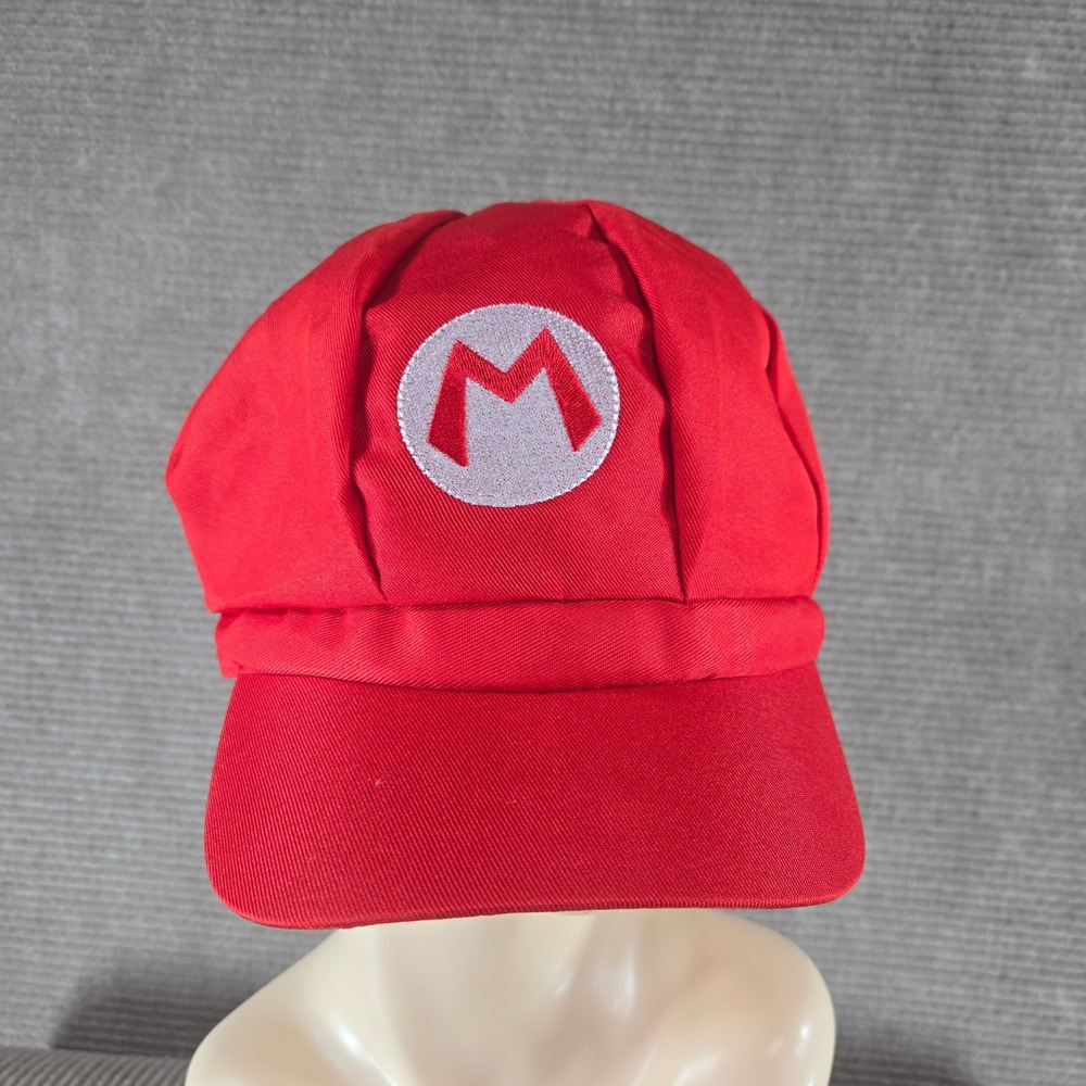 Super Mario Unisex One Size Red Embroidered Logo Cabbie Hat Costume Cap